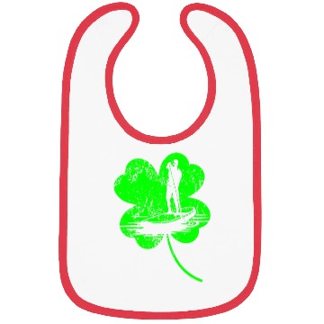 Discover Paddleboard St. Patrick's day shamrock Bibs
