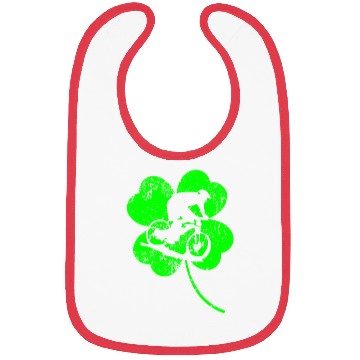 Discover Biking St. Patrick's day shamrock Bibs