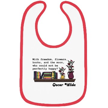 Discover Freedom, Flowers, Books - Oscar Wilde Bibs