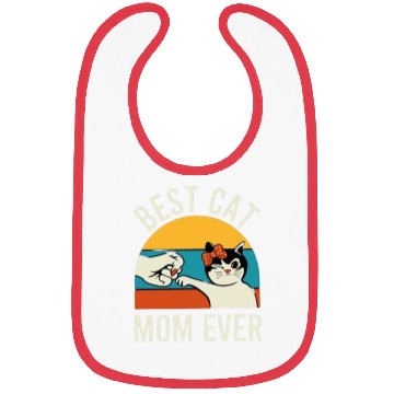 Discover best cat mom ever Bibs