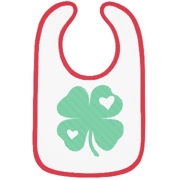 Discover Striped Clover With Hearts St Patricks Day Bibs