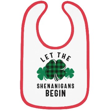 Discover Let The Shenanigans Begin Shamrock St Patricks Day Bibs