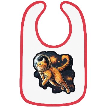 Discover Cat Floating in Space in a Space Helmet Bibs