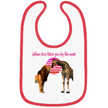 Discover Safari Love lion and giraffe Bibs