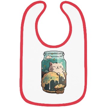 Discover Cat in the Cookie Jar Bibs