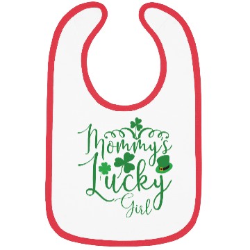 Discover Mommys Lucky Girl Bibs