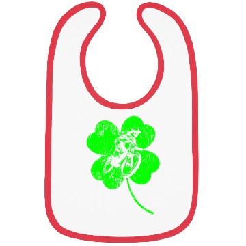 Discover Downhill-biking St. Patrick's day shamrock Bibs