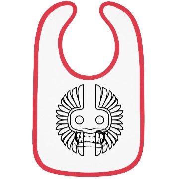 Discover angry face. Bibs