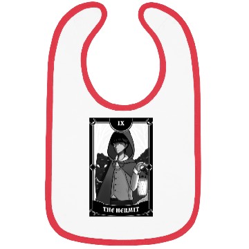 Discover Anime Tarot Card The Hermit Occult Gothic Witch Bibs