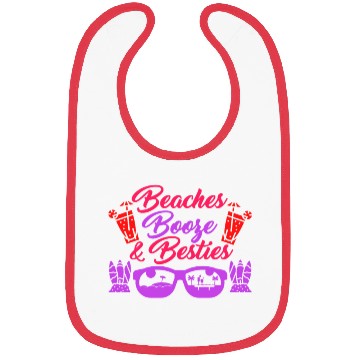 Discover Beaches Booze Besties Summer Vacation Spring Break Bibs