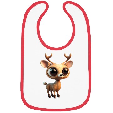 Discover Cute deer cartoon character Bibs
