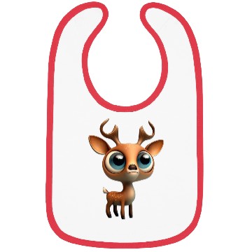 Discover Cute deer cartoon character Bibs