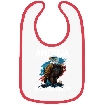 Discover America Is Opportunity American Bald Eagle July 4 Bibs