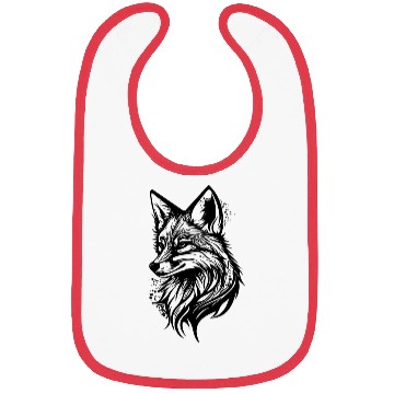 Discover Pretty Fox Portrait Tattoo Ink Bibs