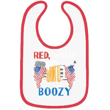 Discover Red White And Boozy made for a Patriotic American Bibs