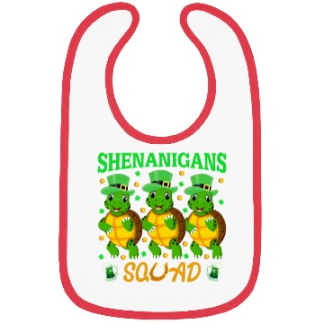 Discover Shenanigans Squad St. Patrick’s Day Cute Turtle Bibs