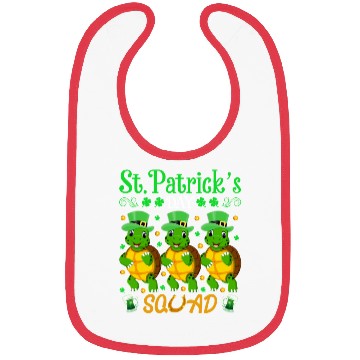 Discover St. Patrick’s Day Squad Funny Turtle Lover Bibs