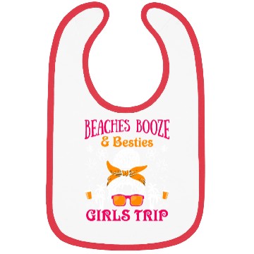 Discover Beaches Booze Besties Girls Trip Spring Break Bibs
