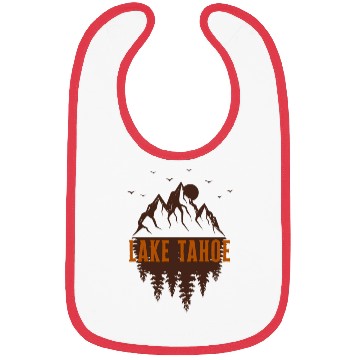 Discover lake tahoe retro mountain Bibs
