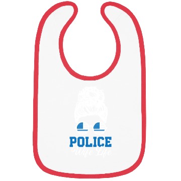 Discover Police Wife Life Cop Law Enforcement Officer Bibs