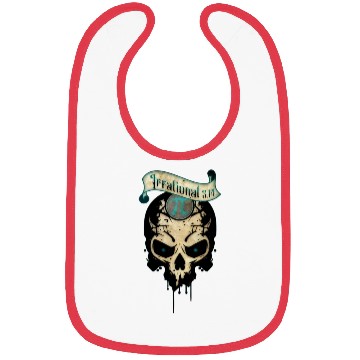 Discover PI Day Irrational Skull Design Teal Edition Bibs