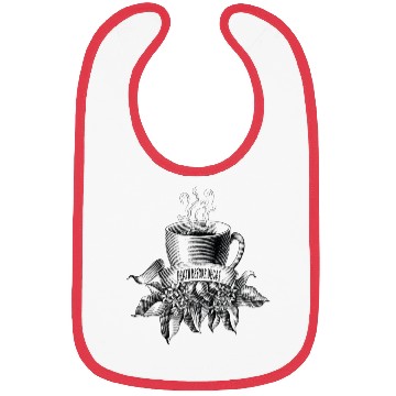 Discover Death Before Decaf Line Art Bibs