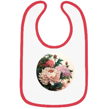 Discover Peony flowers Bibs