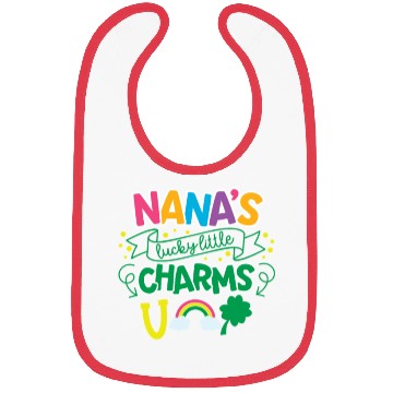 Discover Nana's Lucky Little Charms Clover Shamrock Bibs