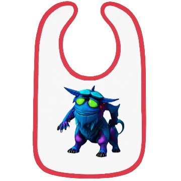 Discover blue realistic monster Bibs