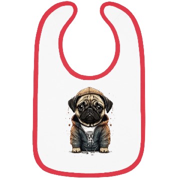 Discover Cool Swag Pug Bibs