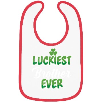 Discover St. Patrick's Day saying Luckiest Brother ever Bibs
