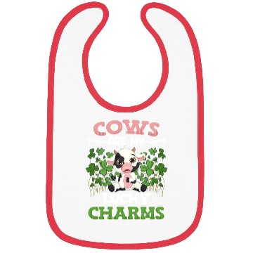 Discover Cows are my lucky charms farmer Bibs