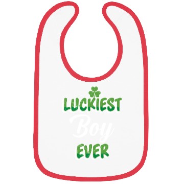 Discover St. Patrick's Day saying Luckiest Boy ever Bibs