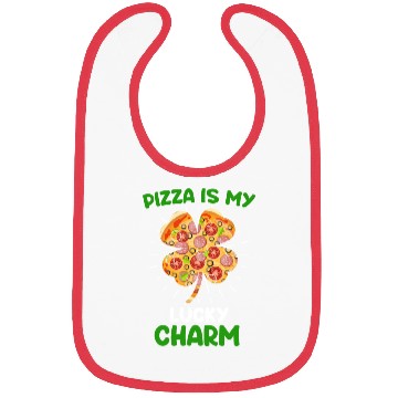 Discover Pizza is my Lucky Charm Pizza Fan Bibs