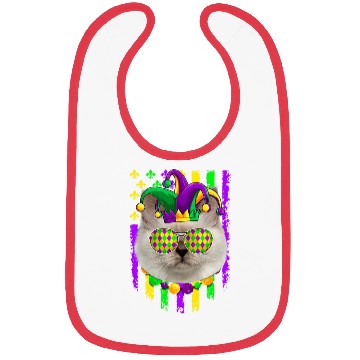 Discover American Flag Mardi Gras Cute Birman Cat Lover Bibs