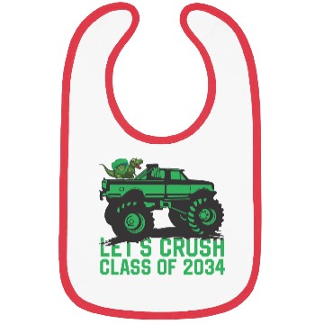Discover Lets crush class of 2034 dark green vehicle sketch Bibs
