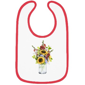 Discover Sunflower Mason Jar Flower Bibs