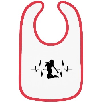 Discover guitar player girl heartbeat Bibs