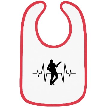 Discover guitar player heartbeat Bibs