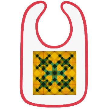 Discover Sunny Yellow Tartan Design Bibs