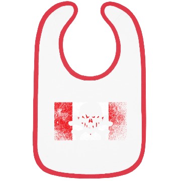 Discover Vintage Canada Skull Flag Bibs