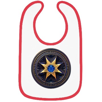 Discover gold star with design Bibs