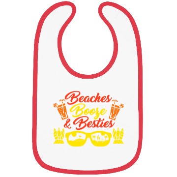 Discover Beaches Booze Besties Summer Vacation Spring Break Bibs