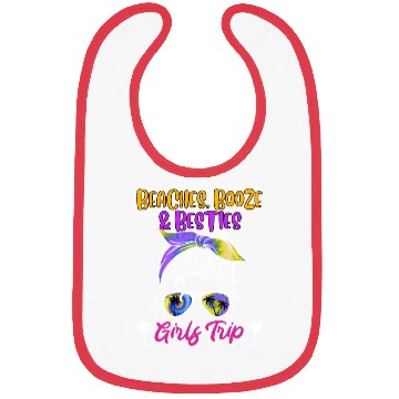 Discover Beaches Booze Besties Girls Trip Spring Break Bibs