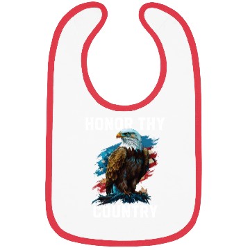 Discover Honor Thy Country American Bald Eagle America USA Bibs