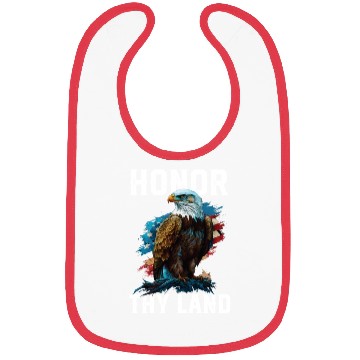 Discover Honor Thy Land American Bald Eagle America USA Bibs
