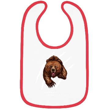 Discover Bear attack tip Bibs Funny for men and women