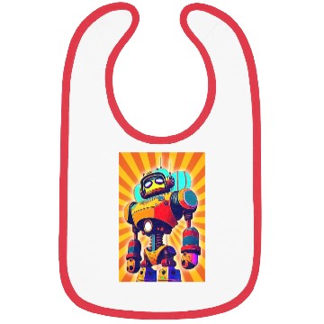 Discover super hero cartoon iron man robot Bibs