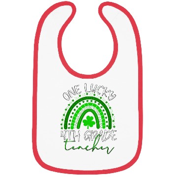 Discover One Lucky 4th Grade Teacher St. Patrick's Day 2022 Bibs