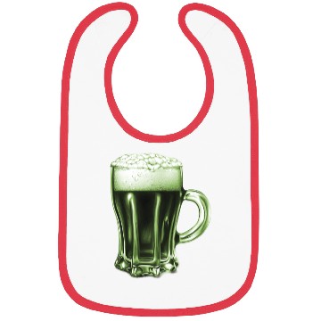 Discover beer mug green version 2 Bibs